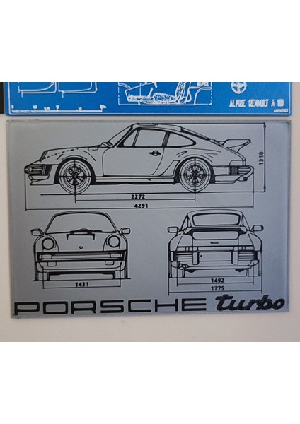 Blueprint Porsche 911 Turbo (Tip 930) P750396 Sadece Plastik Aparattır.
