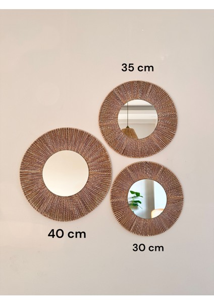Üçlü Yuvarlak Ebruli Bohem Ayna Seti & Dekoratif Ayna fiyatları