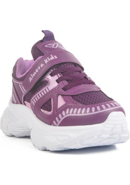 Mor Cırtlı Fileli Kız Çocuk Spor Ayakkabı modelleri