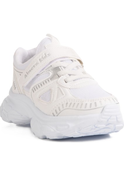 Beyaz Cırtlı Fileli Kız Çocuk Spor Ayakkabı modelleri