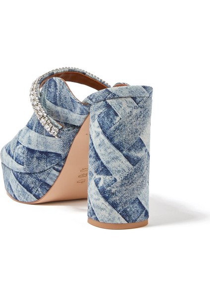 Şık Platform Topuklu Peep-Toe Sandalet