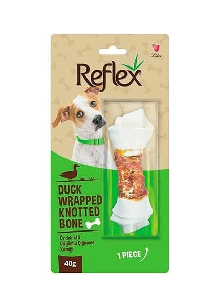 Ördek Eti Sargılı Düğümlü Köpek Çiğneme Kemiği 40 gr - Petshopundan