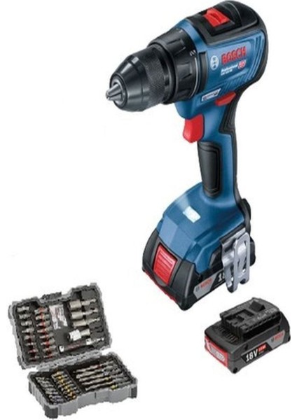 Gsb 18V-50 2x2.0 A.h Akülü Darbeli Vidalama + 43 Parça Set