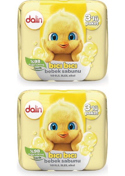 Klasik Katı Bebek Sabun 6 x 75 gr