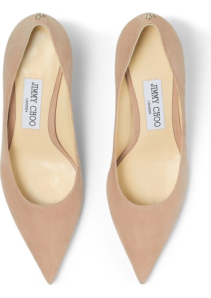 Kadın Babet Pembe Süet Topuklu Ayakkabı modelleri