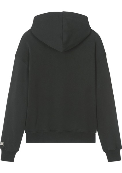 Çocuklar Için Logo Baskılı Pamuklu Kapüşonlu Sweatshirt - Koyu Gri fiyatları