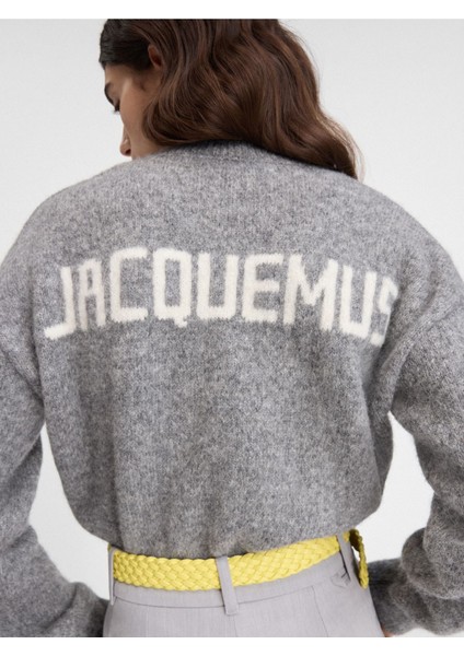 Logo Sweatshirt Kısa Kesim, Yumuşak Alpaka Düşesi, Konforlu Tasarım