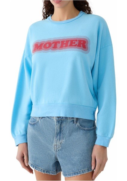 Kare Kesim Mavi Sweatshirt indirimleri