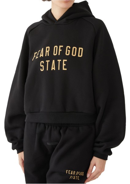 Kadın Fleece Kısa Kapüşonlu Sweatshirt indirimleri