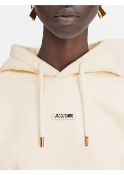 Şık ve Rahat Grosgrain Logo Hoodie Klasik Kısa Kesim ve Pamuk Fleece modelleri