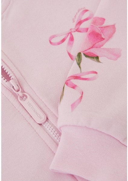 Çiçek Desenli Kapüşonlu Sweatshirt modelleri