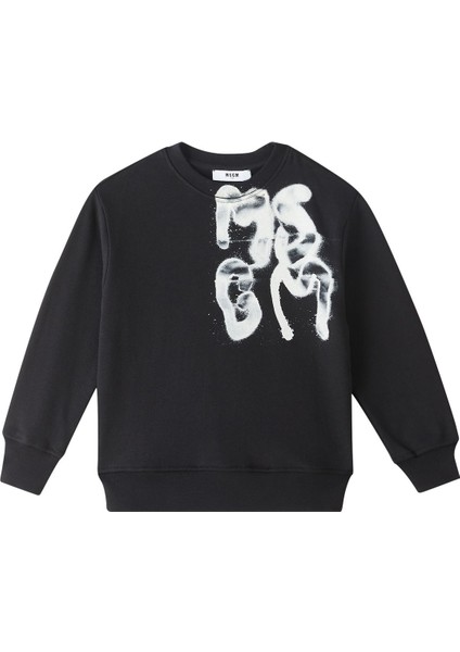 Çocuk Grafik Logolu Pamuklu Sweatshirt