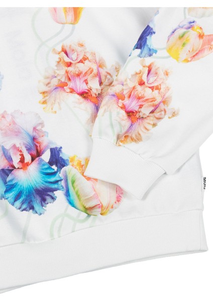 Çocuklar Için Maxi Çiçekli Sweatshirt
