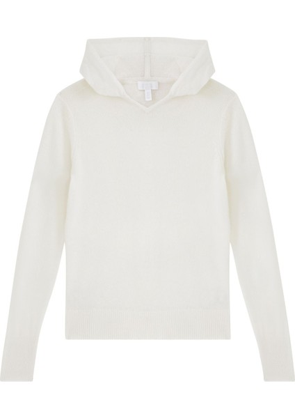 Lüks Kaşmir Katmanlı Kapüşonlu Sweatshirt