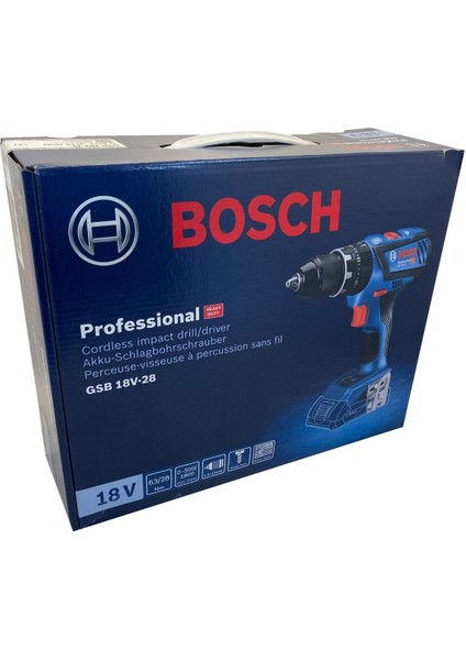 Gsb 18 V 28 Tek Batarya Darbeli Vidalama (Karton Kutulu) ve Bosch 103 Parça Aksesuar Seti