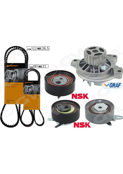 Devirdaimli Triger Seti 122X26.5 -081X21 T4 2.5tdi - LT35 2.5tdi Acv-Anj-Avr Gnzrz