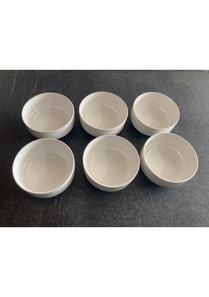 6'lı 12 cm Porselen Joker Kase Çorba Kahvaltılık Çerezlik Set.