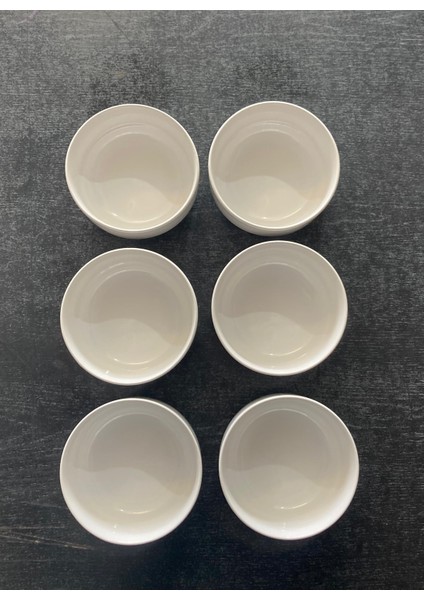 6'lı 12 cm Porselen Joker Kase Çorba Kahvaltılık Çerezlik Set.