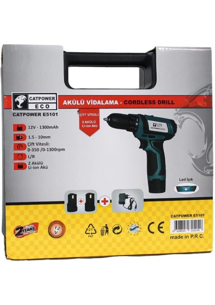 Catpower E5101 Li-Ion Çift Akülü Vidalama fiyatları