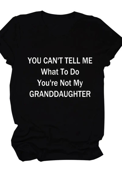 Baskılı Oversize Bisiklet Yaka T-Shirt - Siyah