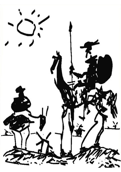 Don Kişot - Basılı Çizim P168089 Sadece Plastik Aparattır.