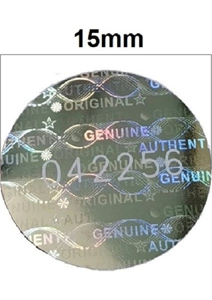 Dairesel Seri Nolu Hologramlı Etiket 15 mm 1000 Adet fiyatları