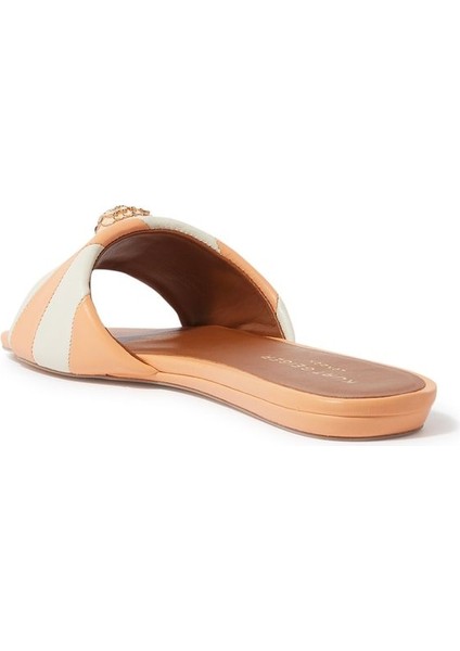 Yüksek Kaliteli Deri Düz Tabanlı Turuncu Terlikler modelleri