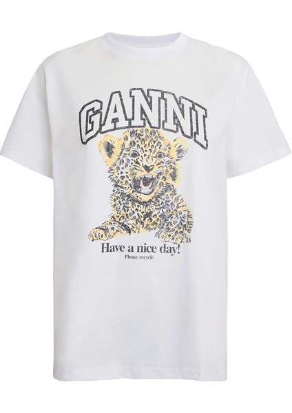Leopar Desenli Rahat Tişört