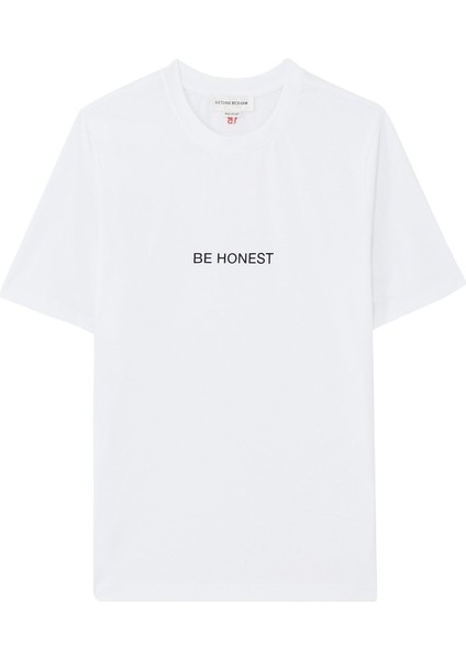 Şık Be Honest Slogan Tişört