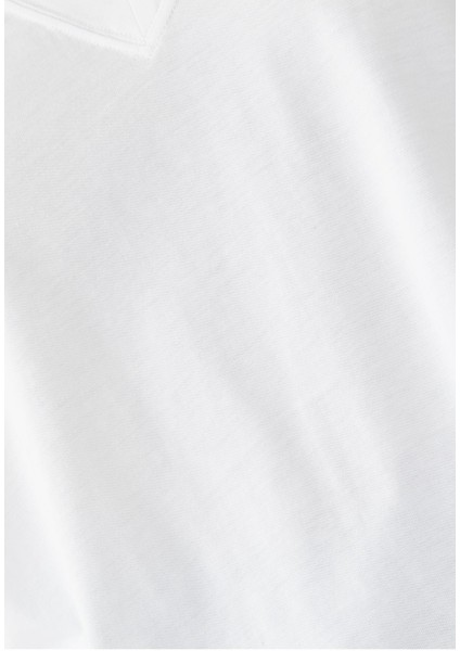 Organik Pamuklu Kısa Kollu Tişört - Beyaz fırsatları