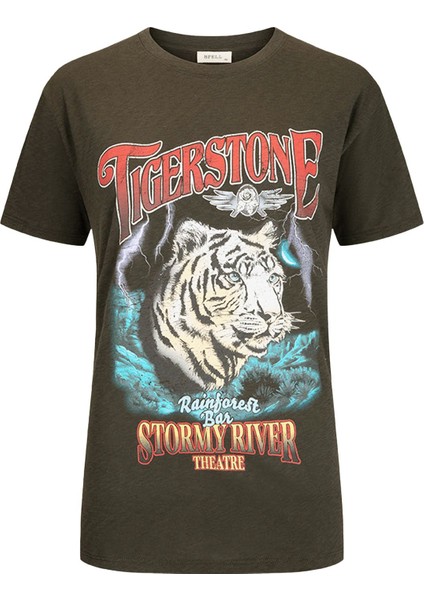 Biker Tarzı Stormy Nehir Tişörtü