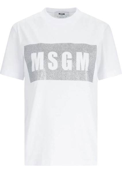 Simli Logo Baskılı Tişört
