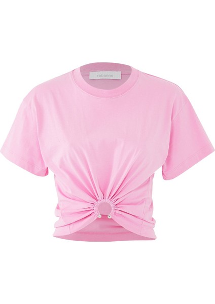 Şık Pamuklu Kıvrımlı Tişört