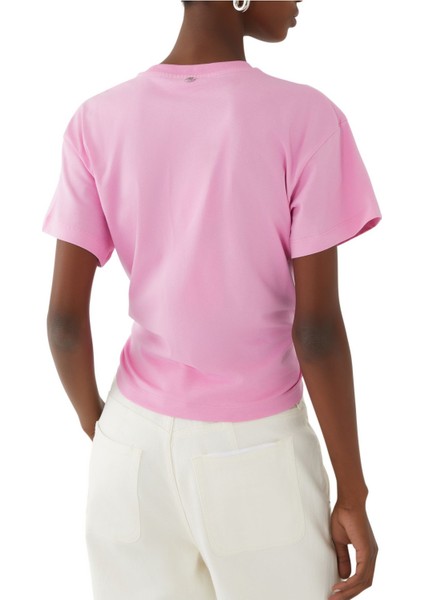 Şık Pamuklu Kıvrımlı Tişört modelleri