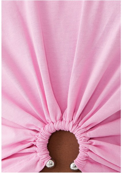 Şık Pamuklu Kıvrımlı Tişört fırsatları