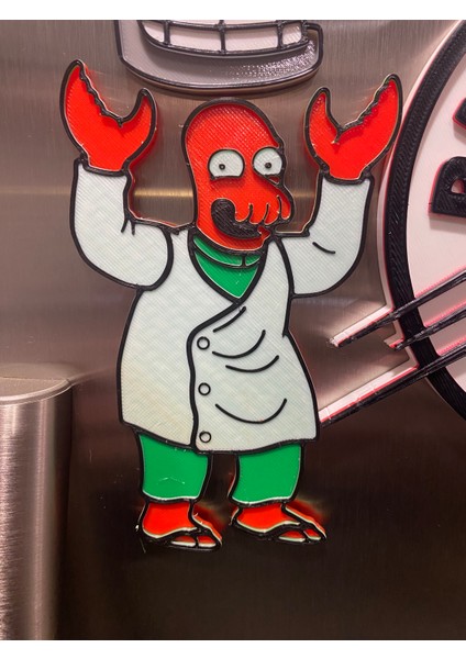 Futurama Zoidberg Çok Renkli Ams P1076373 Sadece Plastik Aparattır.