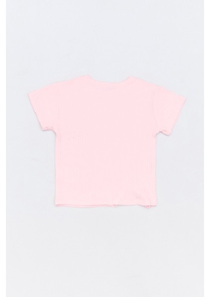 Hawaii Yazı Baskılı Fitilli Yanı Büzgülü Kız Çocuk Tişört fiyatları