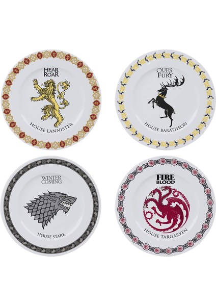 Game Of Thrones - 4'lü Tabak Seti - Evler Amblemleri modelleri