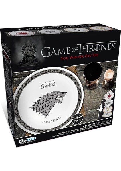 Game Of Thrones - 4'lü Tabak Seti - Evler Amblemleri fırsatları