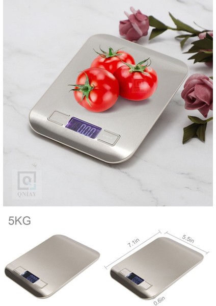 Dijital Gıda Ölçeği Paslanmaz Çelik (1gr- 5 kg )Hassas Ölçek LCD Ekran Diyet Ölçü Mutfak Terazisi fiyatları
