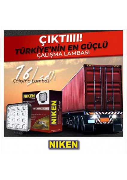 Calisma Lambasi 16 Ledli Kare Gnzrz