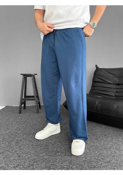 Iki Iplik Kumaş Baggy Alt Esofman - Turkuaz modelleri