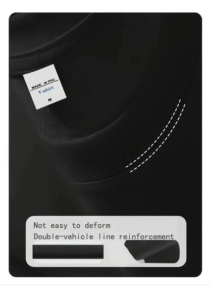 Baskılı Oversize Bisiklet Yaka T-Shirt - Siyah fırsatları