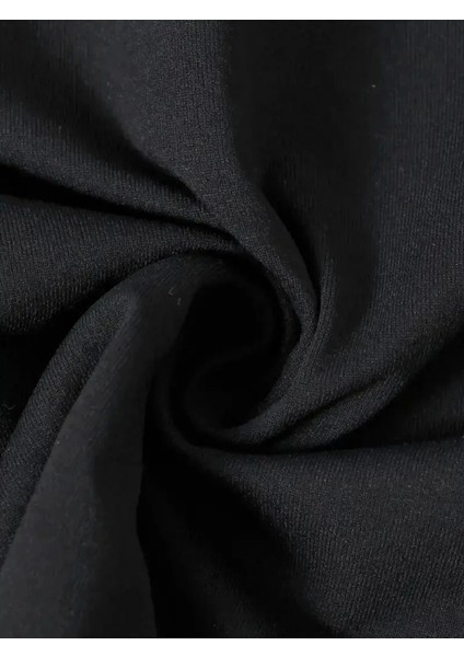 Baskılı Oversize Bisiklet Yaka T-Shirt - Siyah indirimleri