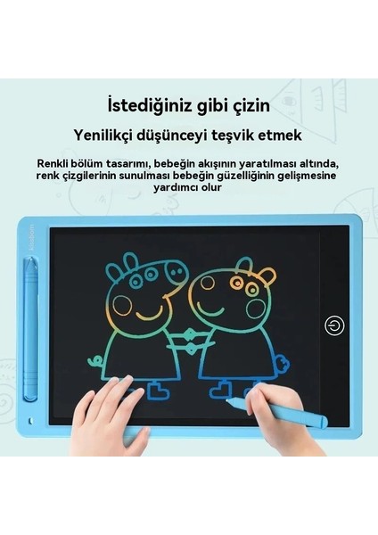 10 Inç Çizim Tableti, LCD Yazı Tahtası, Renkli Doodle Tahtası, Tekrar Kullanılabilir Yazı Tahtası (Yurt Dışından)