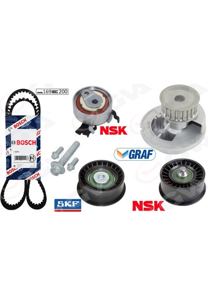 Devirdaimli Eksantrik Gergi Kiti 162X200 Astra G 1.4 1.6 16V 98-05 Vectra C 1.6 Corsa C 1.4 1.6 Gnzrz