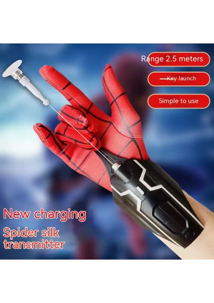 Örümcek Adam Ipek Fırlatıcı Oyuncak, Örümcek Ağı Eldivenleri ile Spider Man Çocuk Oyuncak Seti (Yurt Dışından)