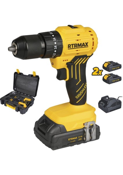 RTS5012 Şarjlı Darbeli Matkap Kömürsüz 54 Nm 2x2 Ah 20V Çift Akü S-Lion - Akü Dahil fiyatları