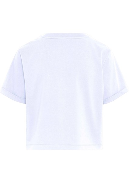 Bisiklet Yaka Baskılı Beyaz Kadın T-Shirt LV047AB814YAA fiyatları