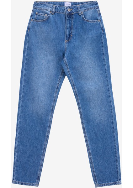 Standart Bel Normal Paça Normal Mavi Kadın Denim Pantolon Brooks Relax Slım-35